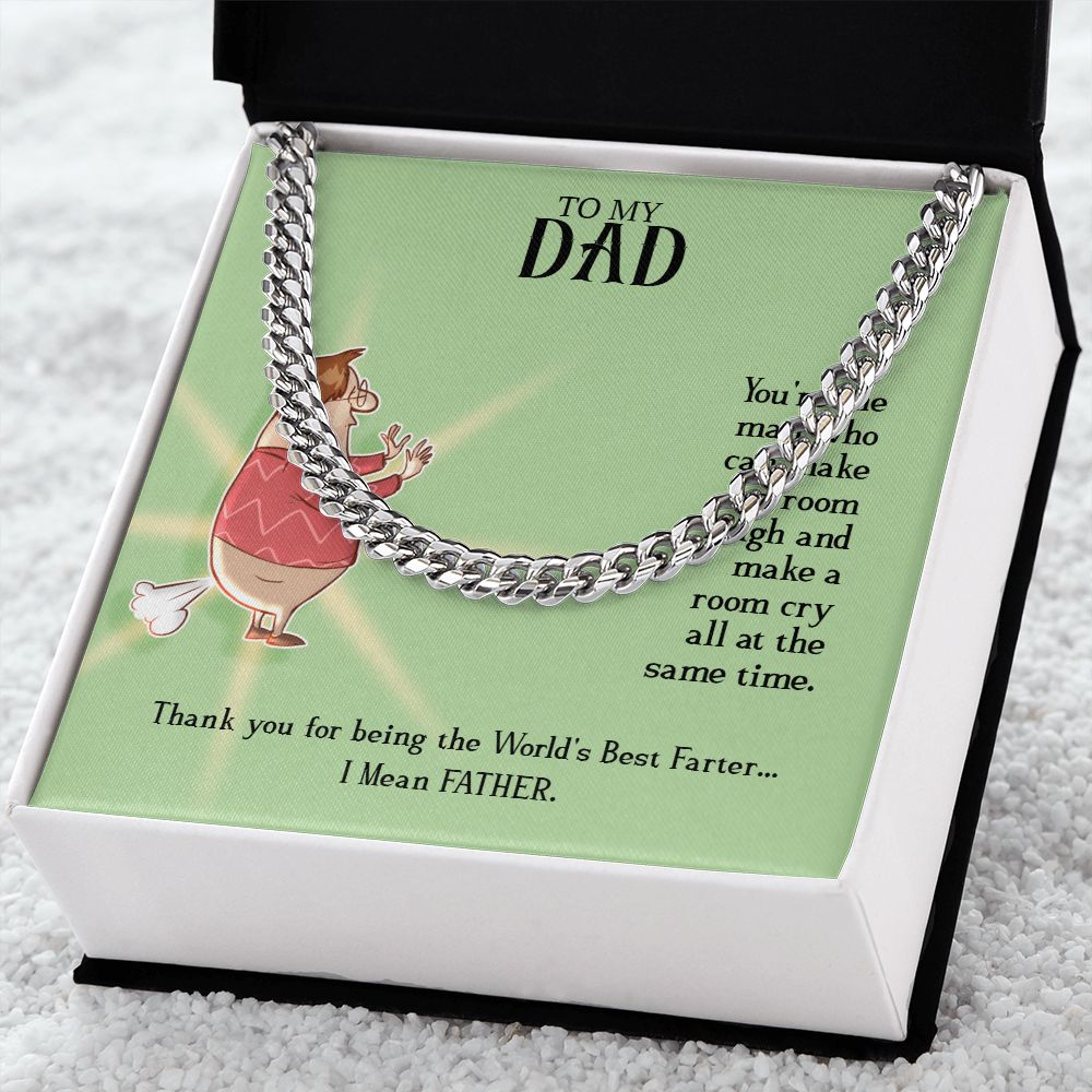 To My Dad | Thank you for being the World's best Father - Cuban Link Chain