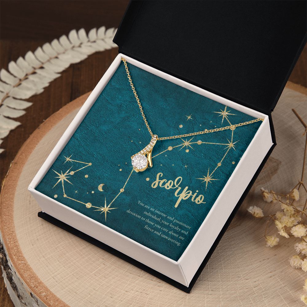 Scorpio | You are an intense and passionate individual, your loyalty and devotion to those you care about are fierce and unvwavering. - Alluring Beauty Necklace