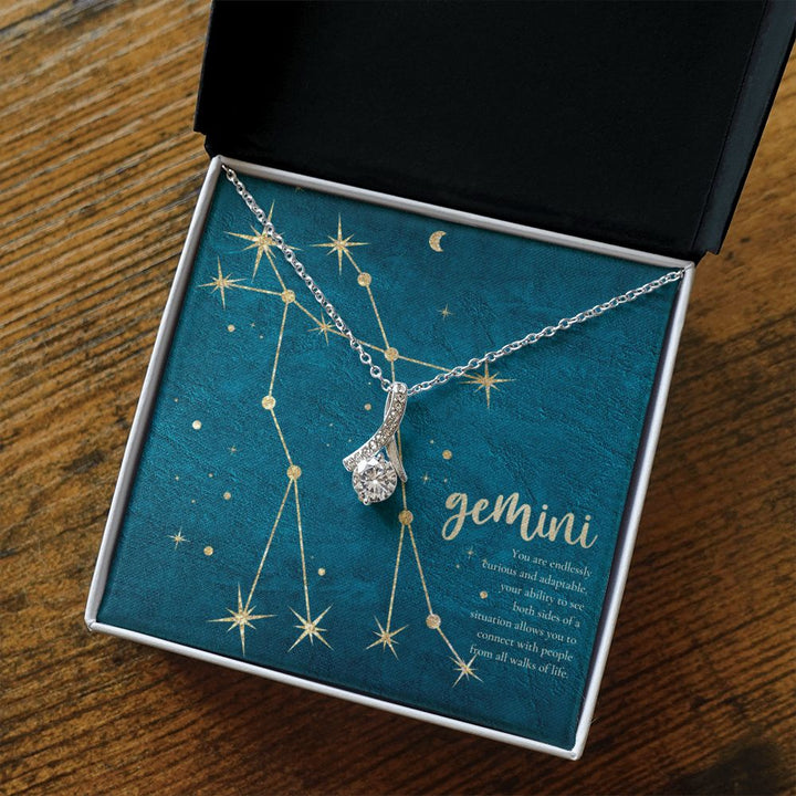 Gemini | You are endlessly curious and adaptable, your ability to see both sides of a situation allows you to connect with people from all walks of life. - Alluring Beauty Necklace