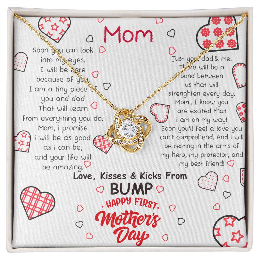 Mother's Day | Love, Kisses and Kicks From Bump - Love Knot Necklace