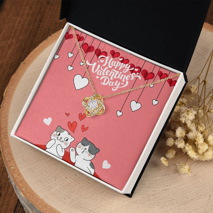 Happy Valentine's Day | With You, Life is Beautiful- Love Knot Necklace