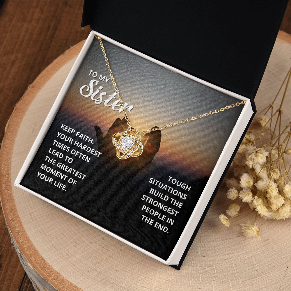 To My Sister | Hope and perseverance - Love Knot Necklace