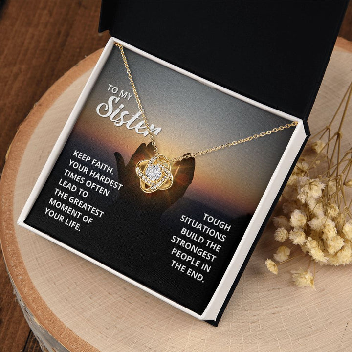 To My Sister | Hope and perseverance - Love Knot Necklace