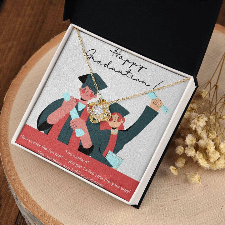 Happy Graduation | Best Wishes for the Future - Love Knot Necklace
