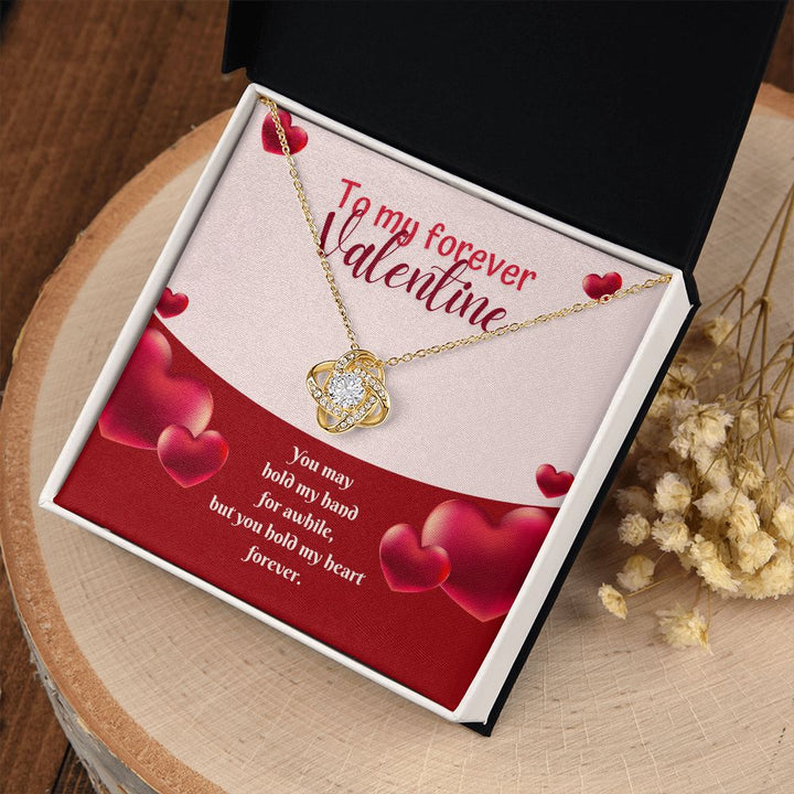 To My Forever Valentine | Forever in Your Arms - Love Knot Necklace