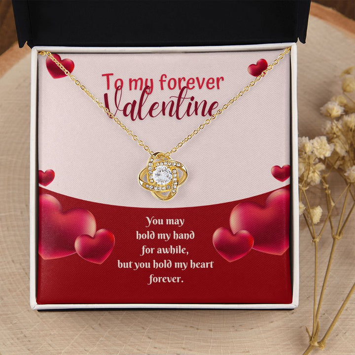 To My Forever Valentine | Forever in Your Arms - Love Knot Necklace