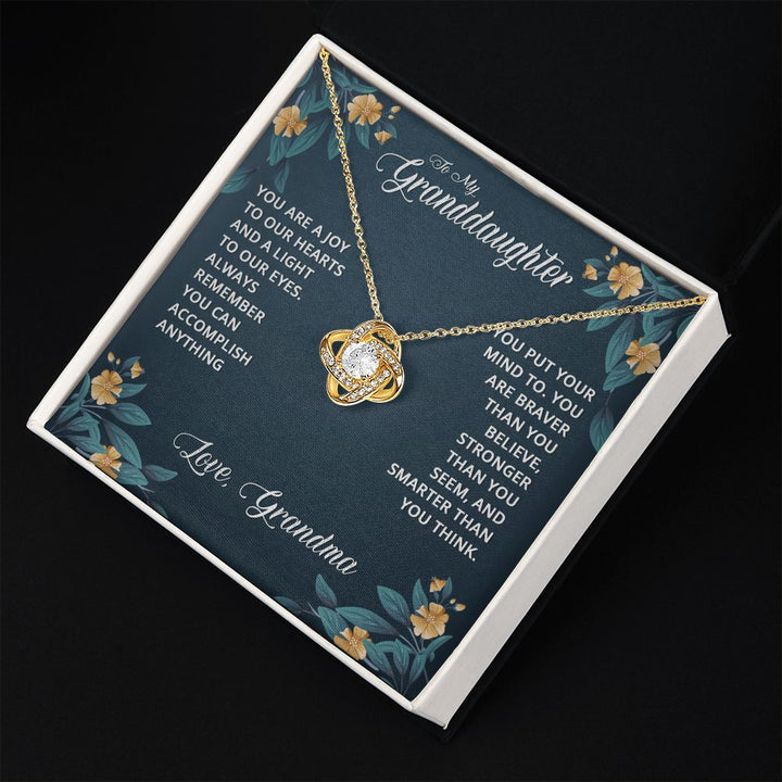 To My Granddaughter | With Love to My Precious Granddaughter - Love Knot Necklace