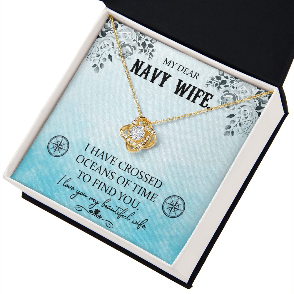 To My Navy Wife | A Love as Endless as the Ocean - Love Knot Necklace