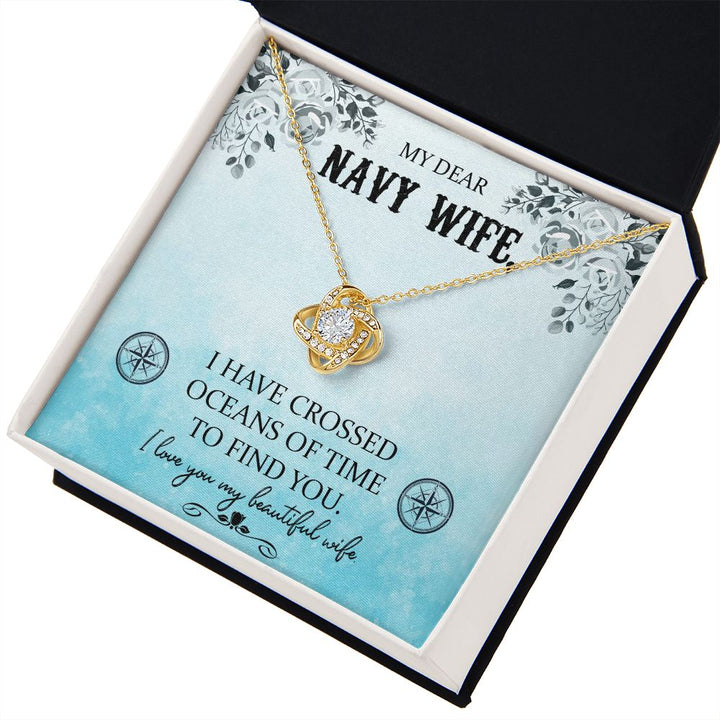 To My Navy Wife | A Love as Endless as the Ocean - Love Knot Necklace