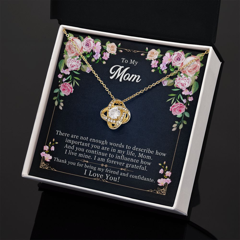 To My Mom | With Love and Appreciation, Mom - Love Knot Necklace