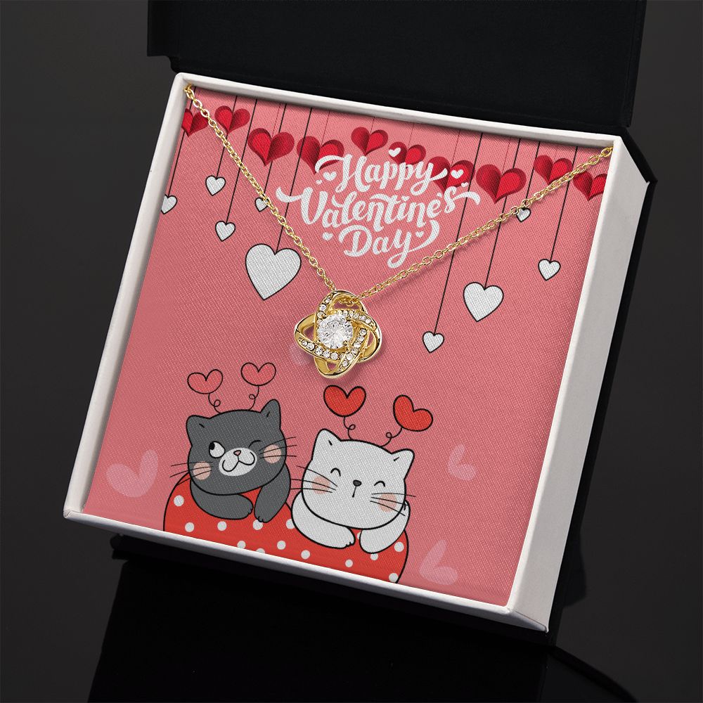 Happy Valentine's Day | I Can't Imagine My Life Without You - Love Knot Necklace