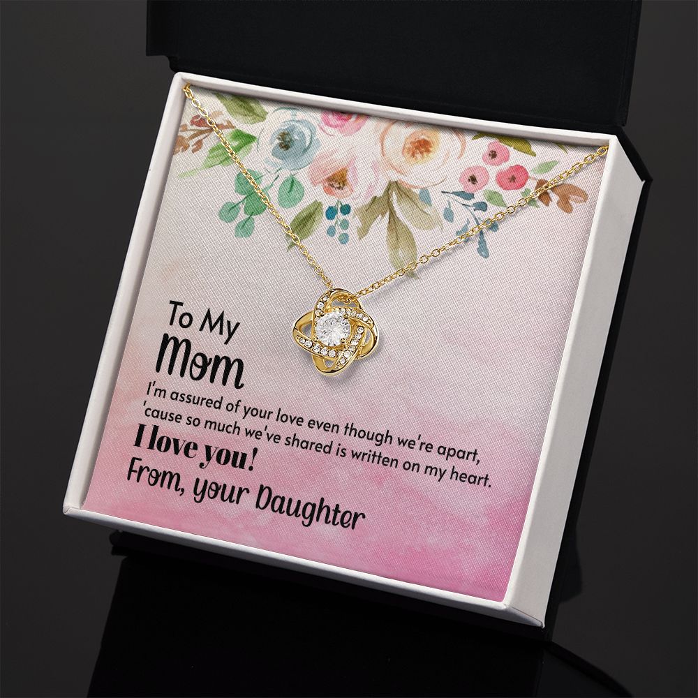 To My Mom | A Bouquet of Love for Mom - Love Knot Necklace