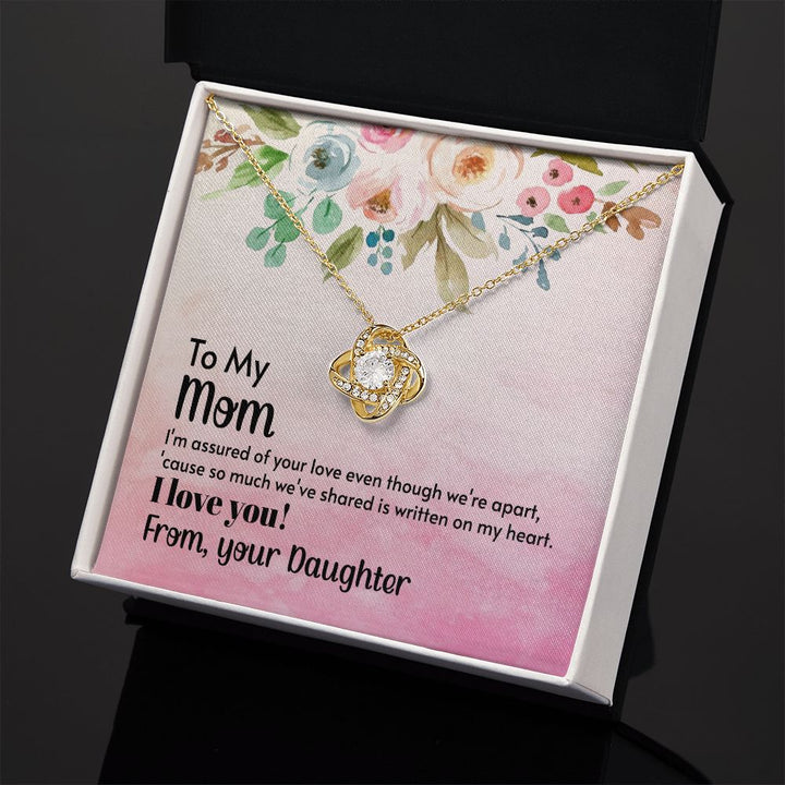 To My Mom | A Bouquet of Love for Mom - Love Knot Necklace