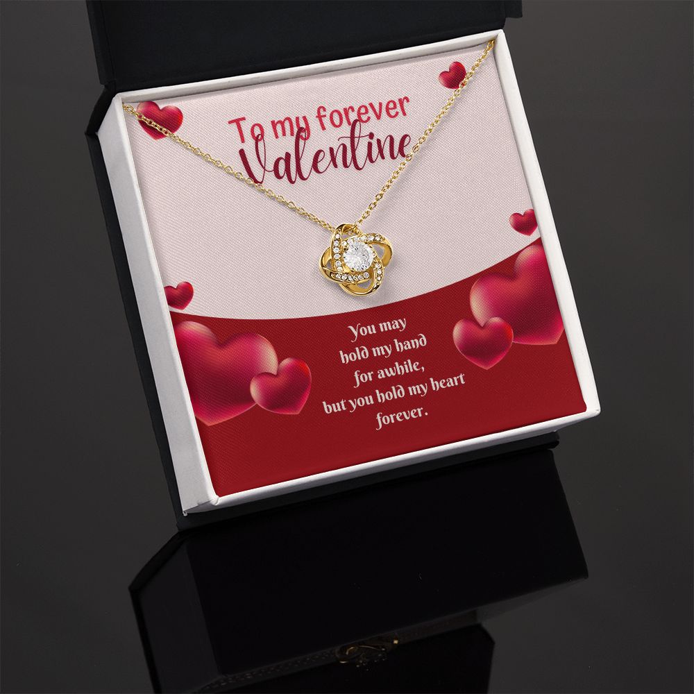 To My Forever Valentine | Forever in Your Arms - Love Knot Necklace