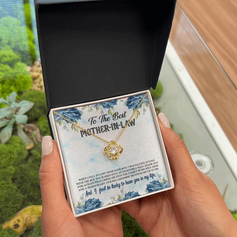 To My Mother-in-Law | To the best Mother-in-Law - Love Knot Necklace