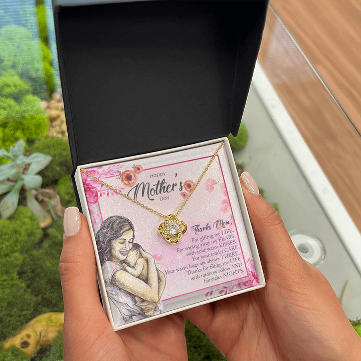 Happy Mother's Day | Warm Hugs, Tender Care - Love Knot Necklace