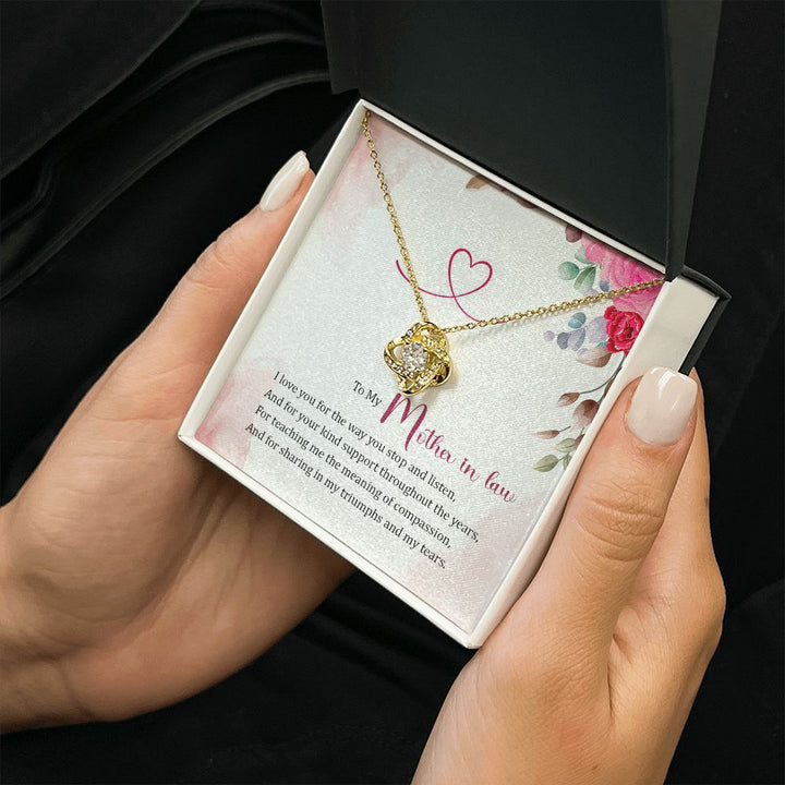 To My Mother-In-Law | You Are Always There for Us - Love Knot Necklace