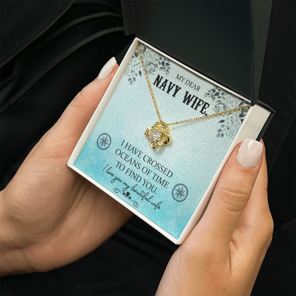 To My Navy Wife | A Love as Endless as the Ocean - Love Knot Necklace
