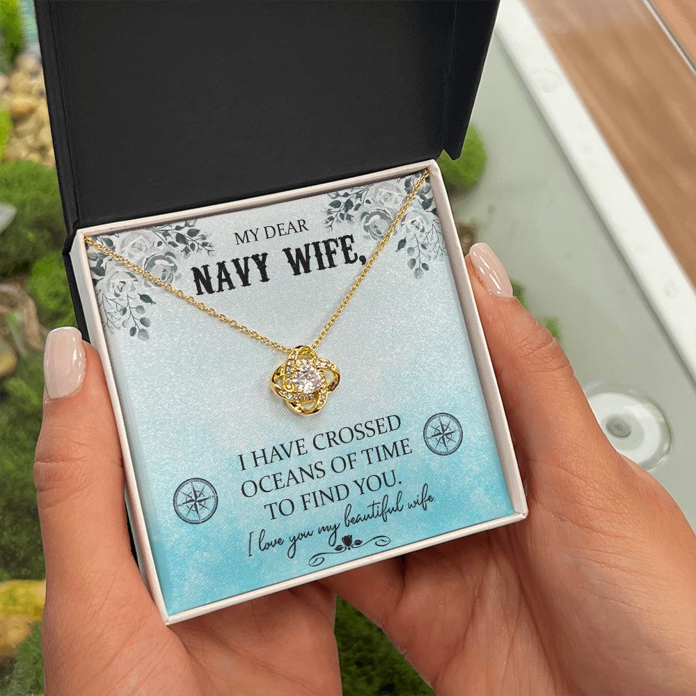 To My Navy Wife | A Love as Endless as the Ocean - Love Knot Necklace
