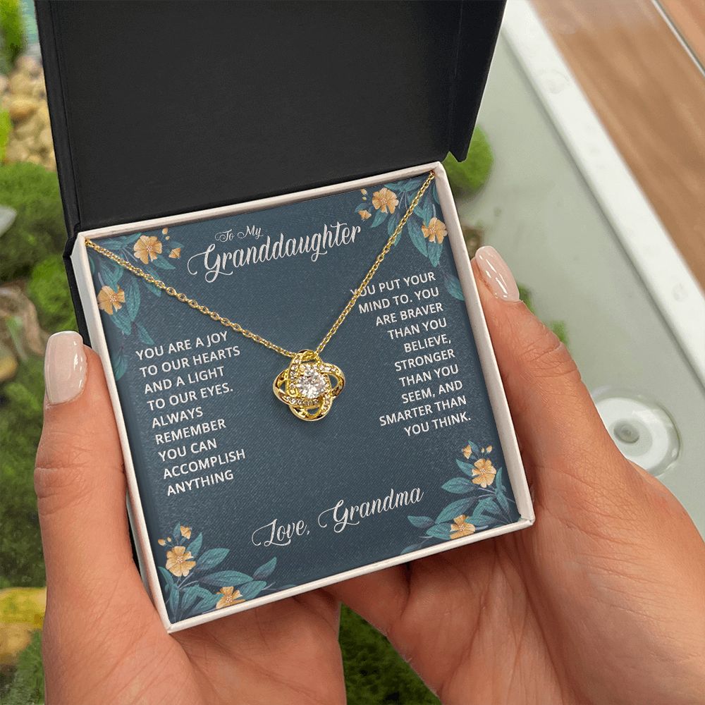 To My Granddaughter | With Love to My Precious Granddaughter - Love Knot Necklace