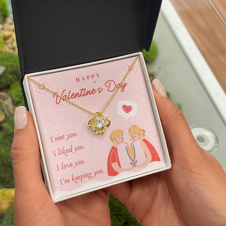 Happy Valentine's Day | Never Letting Go - Love Knot Necklace