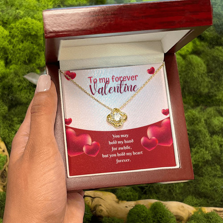 To My Forever Valentine | Forever in Your Arms - Love Knot Necklace