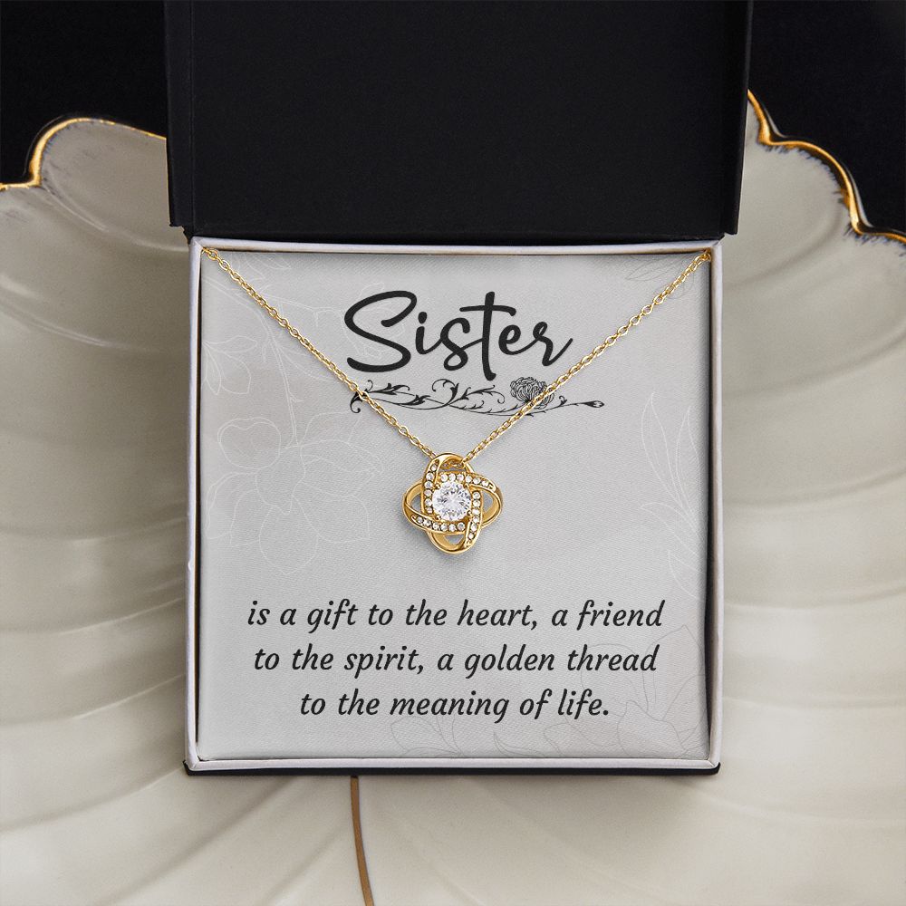 To My Sister | For my constant support system - Love Knot Necklace