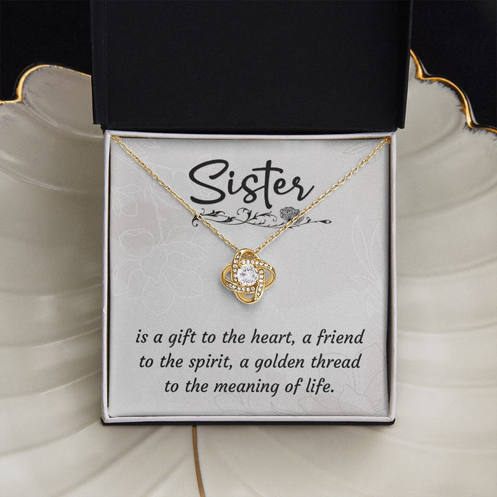 To My Sister | For my constant support system - Love Knot Necklace