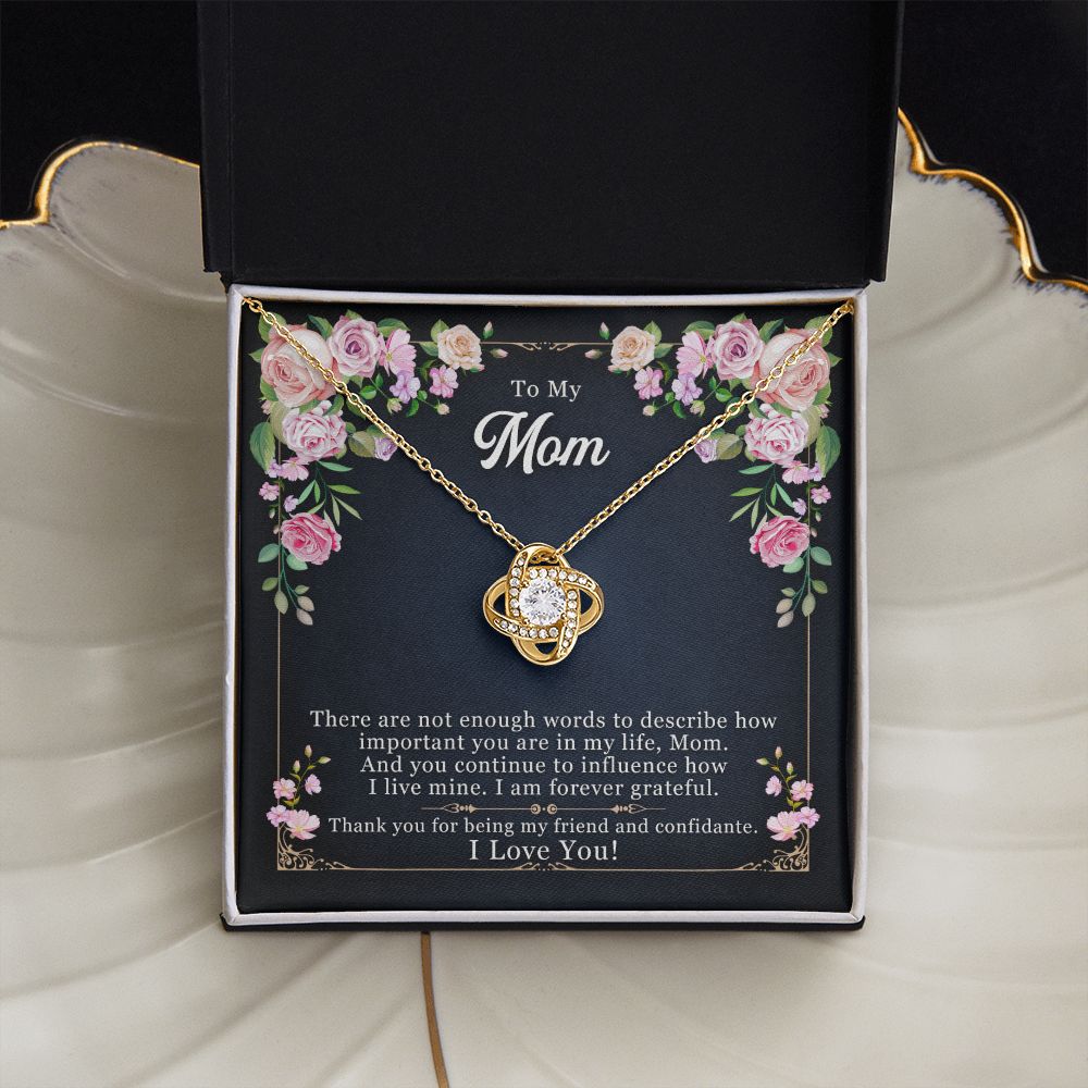 To My Mom | With Love and Appreciation, Mom - Love Knot Necklace