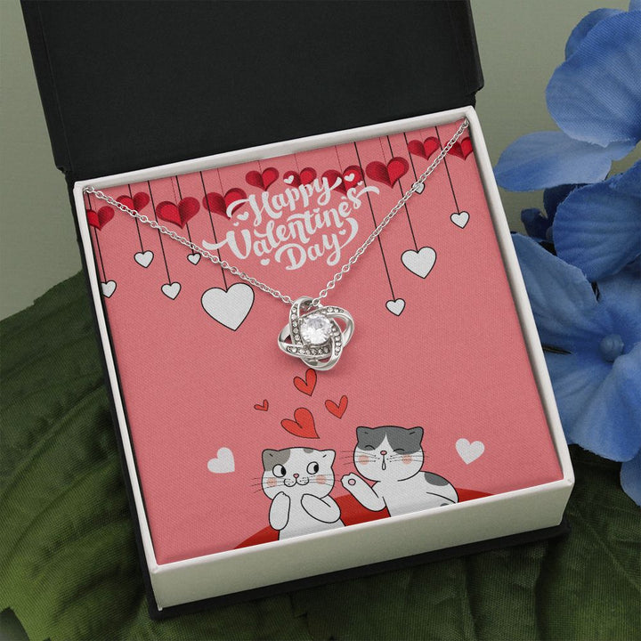 Happy Valentine's Day | With You, Life is Beautiful- Love Knot Necklace