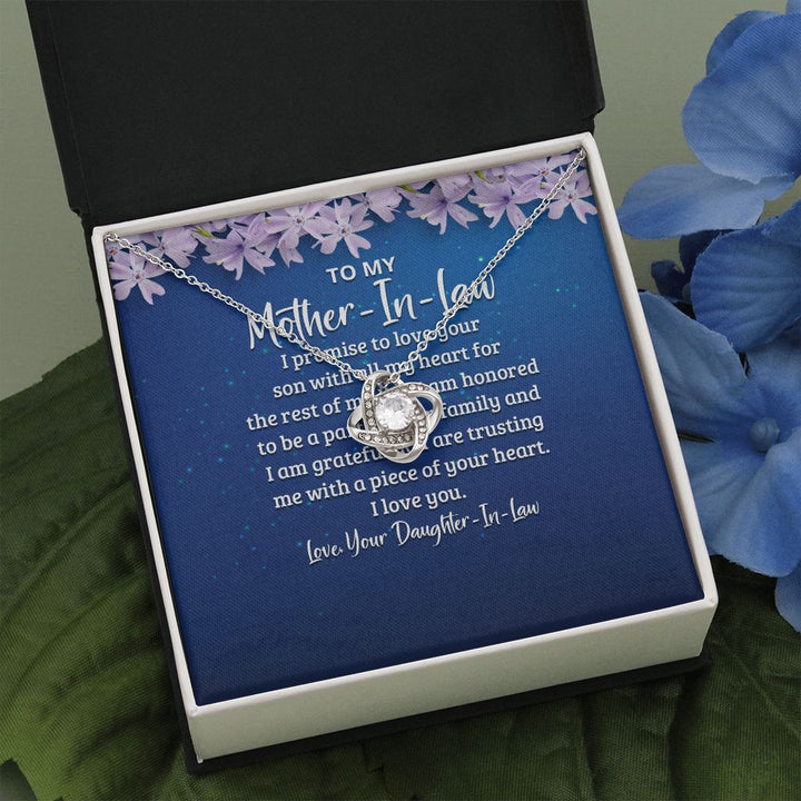 To My Mother-in-Law | A Treasure to Behold, A Love to Unfold - Love Knot Necklace