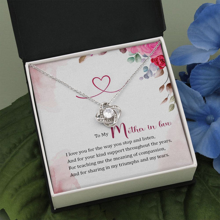 To My Mother-In-Law | You Are Always There for Us - Love Knot Necklace