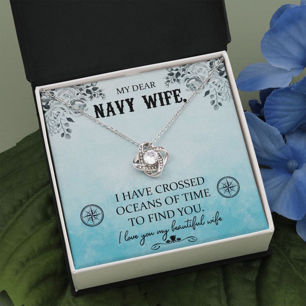 To My Navy Wife | A Love as Endless as the Ocean - Love Knot Necklace