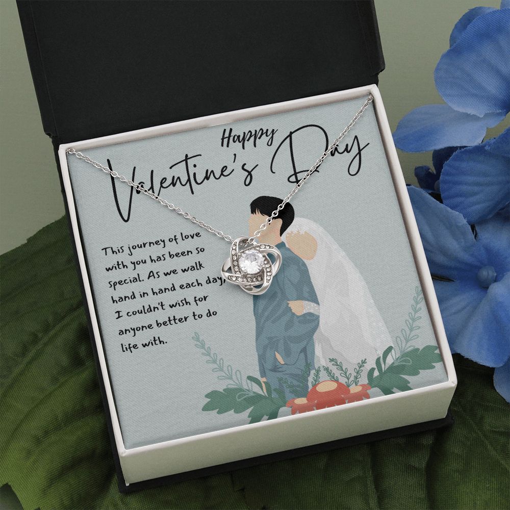Happy Valentine's Day | I couldn't wish for anyone better - Love Knot Necklace