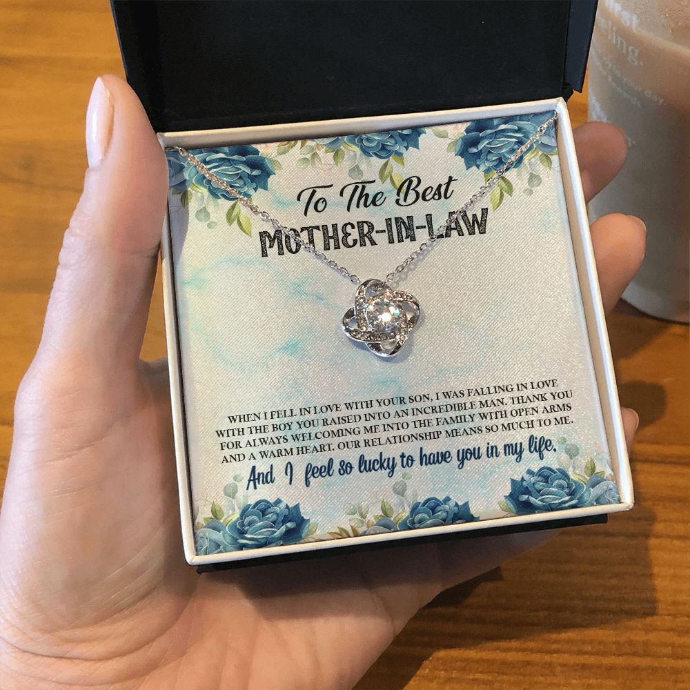 To My Mother-in-Law | To the best Mother-in-Law - Love Knot Necklace