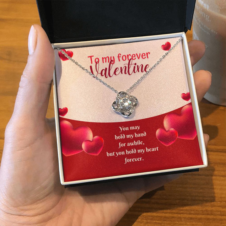 To My Forever Valentine | Forever in Your Arms - Love Knot Necklace