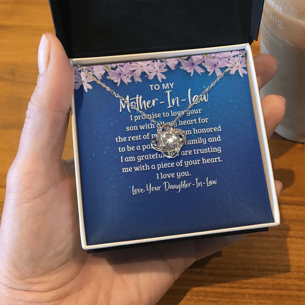 To My Mother-in-Law | A Treasure to Behold, A Love to Unfold - Love Knot Necklace