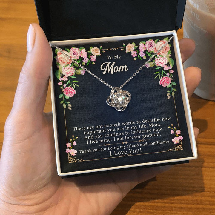 To My Mom | With Love and Appreciation, Mom - Love Knot Necklace