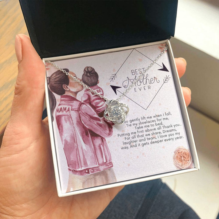 Happy Mother's Day | Thank you for putting me first above all - Love Knot Necklace