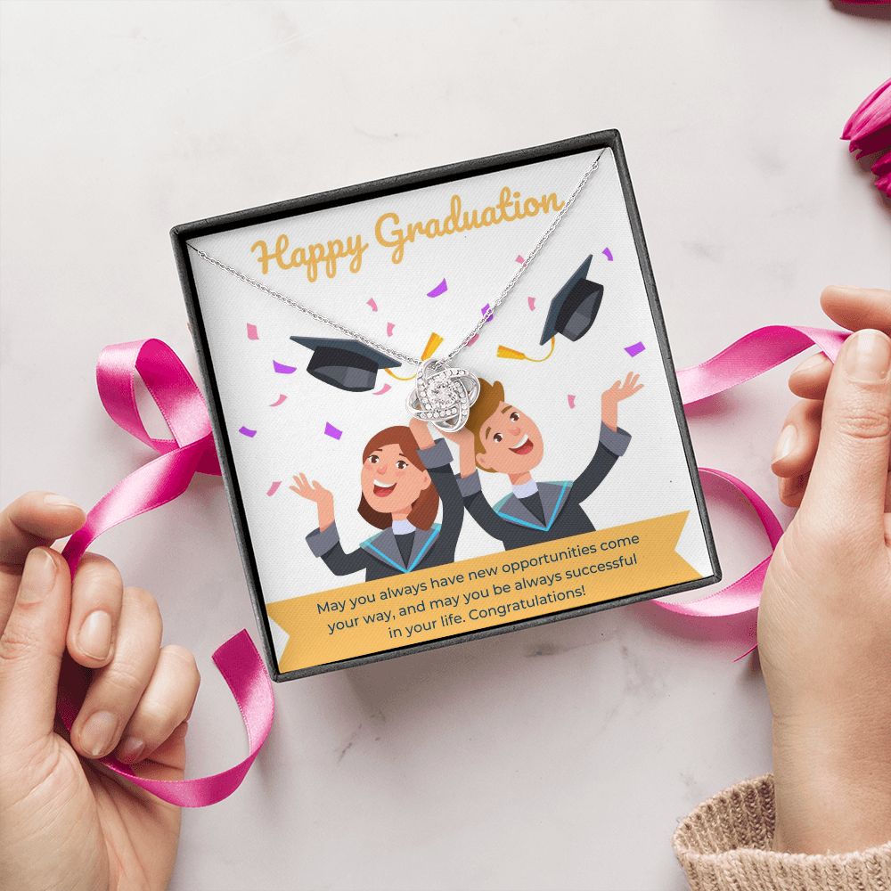 Happy Graduation | Success Is Yours - Love Knot Necklace