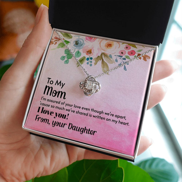 To My Mom | A Bouquet of Love for Mom - Love Knot Necklace