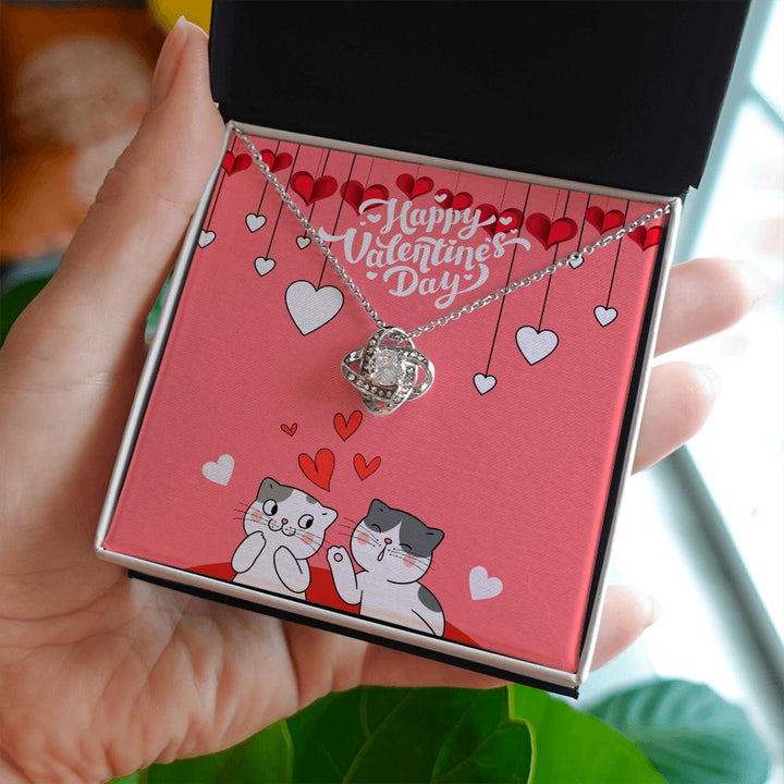 Happy Valentine's Day | With You, Life is Beautiful- Love Knot Necklace