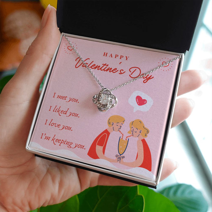 Happy Valentine's Day | Never Letting Go - Love Knot Necklace