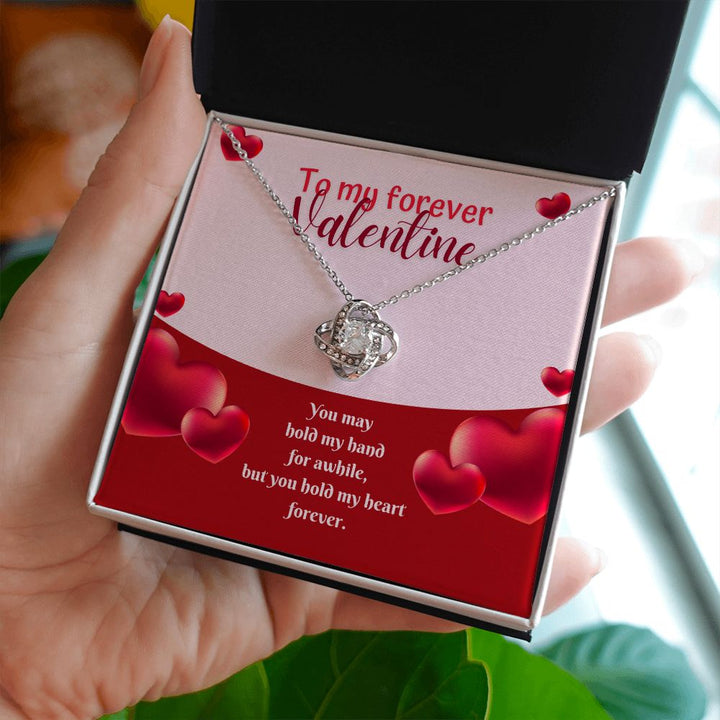 To My Forever Valentine | Forever in Your Arms - Love Knot Necklace