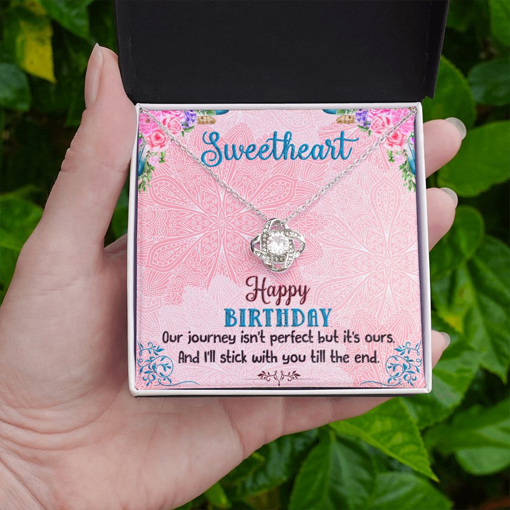 To My Wife | Sweetheart Happy Birthday - Love Knot Necklace