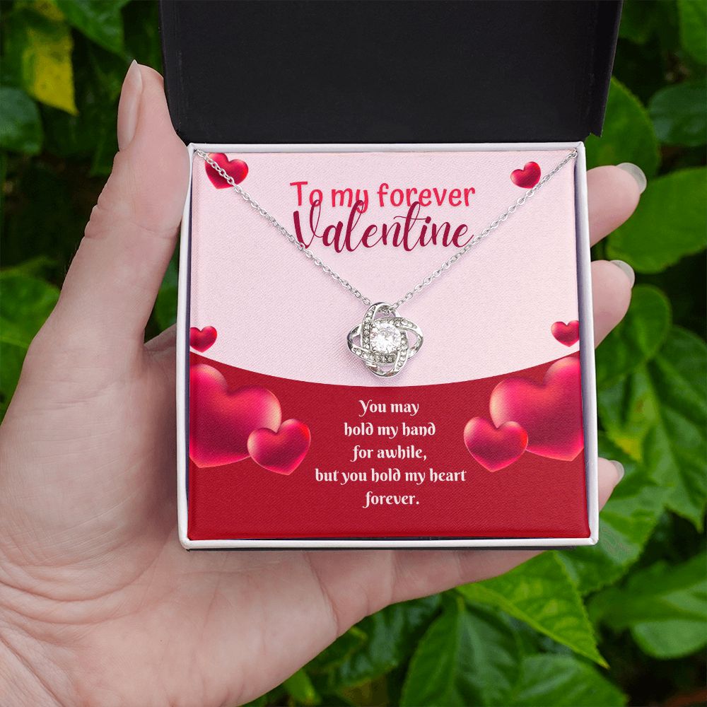 To My Forever Valentine | Forever in Your Arms - Love Knot Necklace