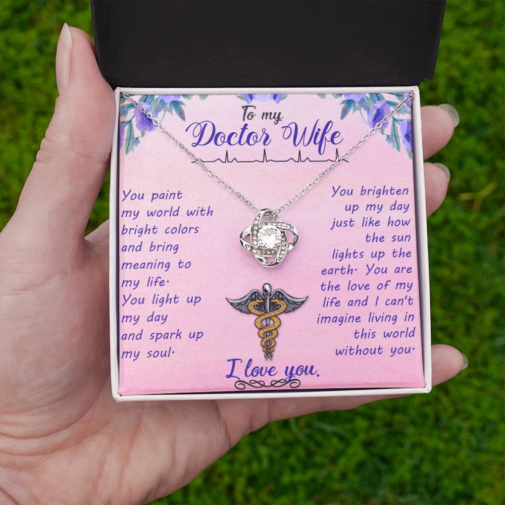 To My Wife | My Doctor Wife - Love Knot Necklace