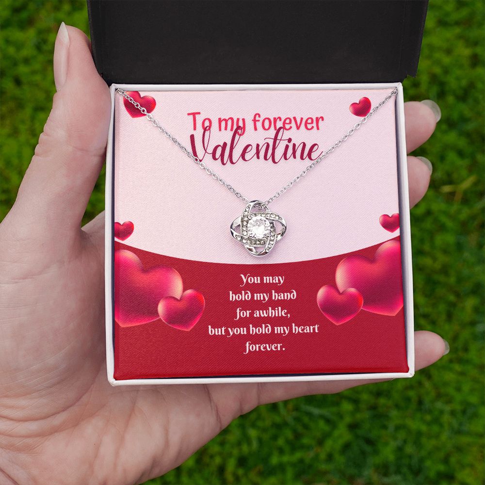 To My Forever Valentine | Forever in Your Arms - Love Knot Necklace