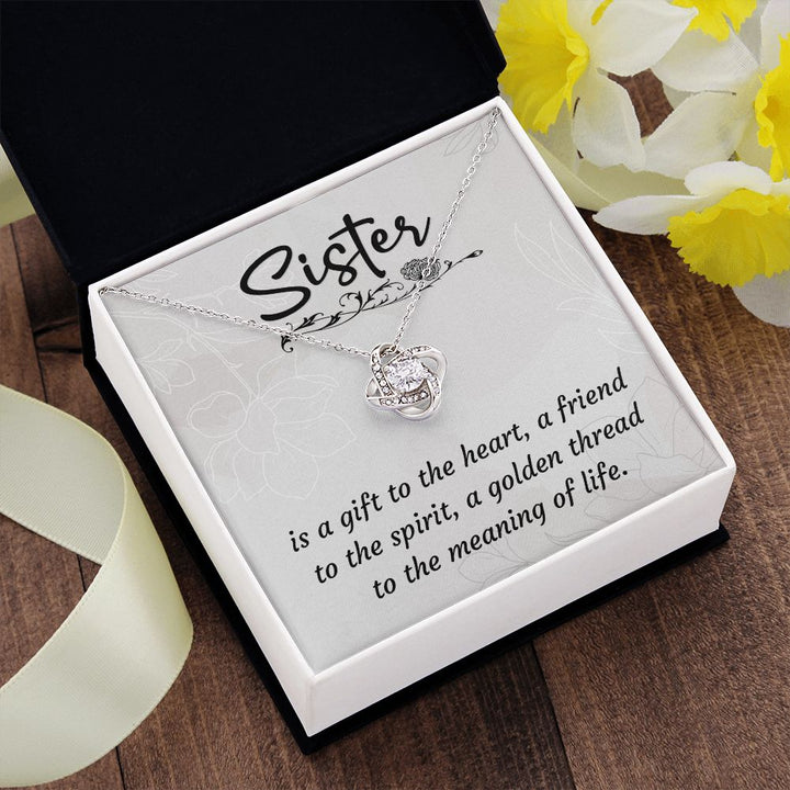 To My Sister | For my constant support system - Love Knot Necklace