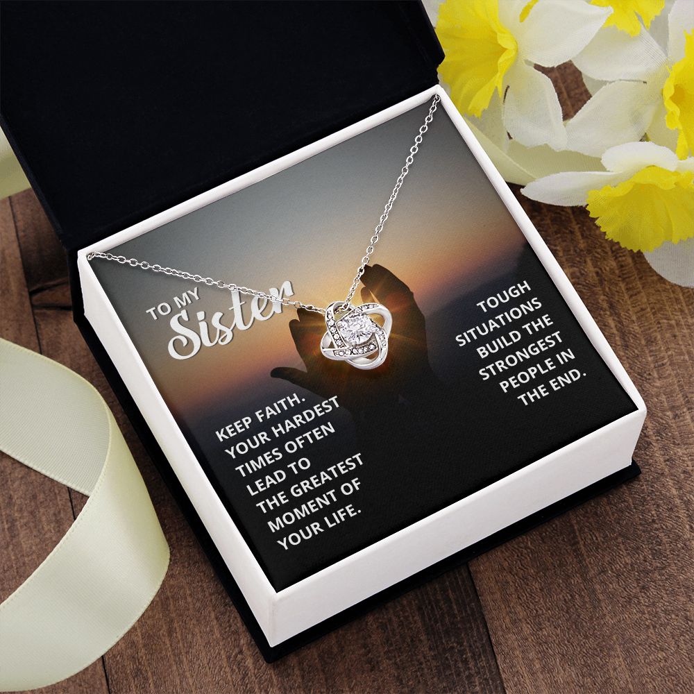 To My Sister | Hope and perseverance - Love Knot Necklace